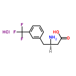 (r)-3-amino-4-(3-trifluoromethylphenyl)butanoic acid hydrochloride Structure
