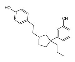m-[1-(p-Hydroxyphenethyl)-3-propyl-3-pyrrolidinyl]phenol结构式