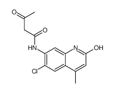 N-(6-Chloro-2-hydroxy-4-methyl-quinolin-7-yl)-3-oxo-butyramide Structure