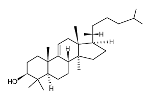 5α-Lanost-9(11)-en-3β-ol结构式