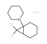 Piperidine,1-(7,7-dichlorobicyclo[4.1.0]hept-1-yl)-, hydrochloride (1:1)结构式