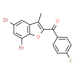 (5,7-Dibromo-3-methyl-1-benzofuran-2-yl)(4-fluorophenyl)methanone Structure