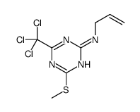 4-methylsulfanyl-N-prop-2-enyl-6-(trichloromethyl)-1,3,5-triazin-2-amine结构式