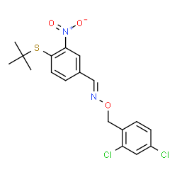 4-(TERT-BUTYLSULFANYL)-3-NITROBENZENECARBALDEHYDE O-(2,4-DICHLOROBENZYL)OXIME Structure