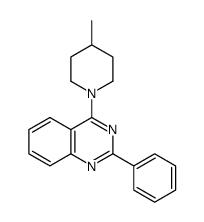 4-(4-methylpiperidin-1-yl)-2-phenylquinazoline结构式