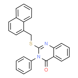 2-[(1-NAPHTHYLMETHYL)SULFANYL]-3-PHENYL-4(3H)-QUINAZOLINONE结构式