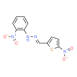 1-(2-nitrophenyl)-2-[(5-nitro-2-thienyl)methylene]hydrazine结构式