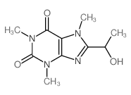 1H-Purine-2,6-dione,3,7-dihydro-8-(1-hydroxyethyl)-1,3,7-trimethyl-结构式