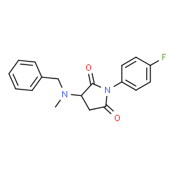 3-[benzyl(methyl)amino]-1-(4-fluorophenyl)pyrrolidine-2,5-dione结构式