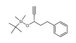 (S)-tert-butyldimethyl(5-phenylpent-1-yn-3-yloxy)silane结构式