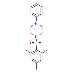4-PHENYL-1-((2,4,6-TRIMETHYLPHENYL)SULFONYL)PIPERAZINE结构式