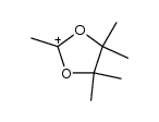 2-Methyl-4,4,5,5-tetramethyl-1,3-dioxolan-2-ylium carbocation Structure