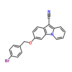 3-[(4-Bromobenzyl)oxy]pyrido[1,2-a]indole-10-carbonitrile Structure