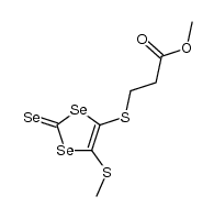 4-methylthio-5-(2-methoxycarbonylethylthio)-1,3-diselenole-2-selone结构式