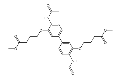 γ.γ'-(4.4'-Diacetamido-3.3'-biphenylendioxy)-dibuttersaeure-dimethylester Structure