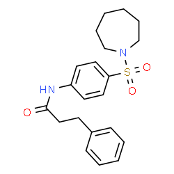 N-[4-(1-Azepanylsulfonyl)phenyl]-3-phenylpropanamide Structure