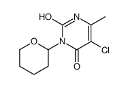 5-chloro-6-methyl-3-(tetrahydro-2H-pyran-2-yl)uracil structure