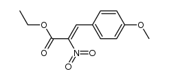 2-(4-methoxyphenyl)-1-nitro-1-ethoxycarbonylethene结构式
