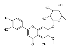 6-methoxyluteolin 7-α-L-rhamnoside Structure