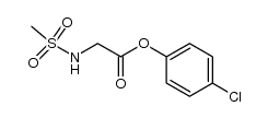mesyl glycine p-chlorophenyl ester Structure