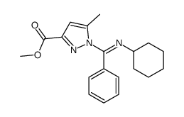 methyl-1-(N-cyclohexylbenzimidoyl)-5-methyl-3-pyrazolecarboxylate Structure