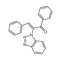 (Z)-2-(benzotriazol-1-yl)-1,3-diphenyl-2-propen-1-one结构式