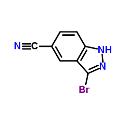 3-溴-5-氰基吲唑结构式
