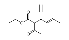 2-acetyl-3-ethynyl-hex-4-enoic acid ethyl ester Structure