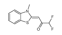 1,1-difluoro-3-(3-methyl-3H-benzothiazol-2-ylidene)-propan-2-one结构式