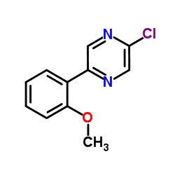 2-Chlor-5-(2-methoxyphenyl)pyrazin Structure