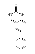 2,4(1H,3H)-Pyrimidinedione,5-[(phenylmethylene)amino]- structure