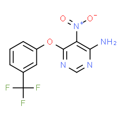 5-nitro-6-(3-(trifluoromethyl)phenoxy)pyrimidin-4-amine Structure