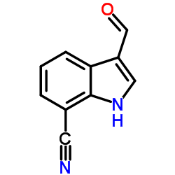 3-Formyl-1H-indole-7-carbonitrile structure