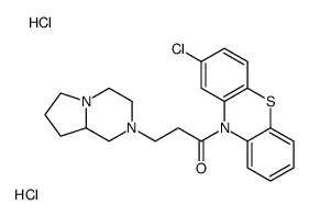 3-(3,4,6,7,8,8a-hexahydro-1H-pyrrolo[1,2-a]pyrazin-2-yl)-1-(2-chlorophenothiazin-10-yl)propan-1-one,dihydrochloride结构式