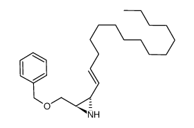 (2R,3S)-2-benzyloxymethyl-3-[(E)-pentadec-1-enyl]aziridine结构式