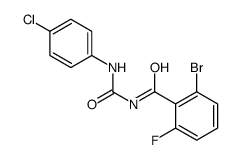 2-bromo-N-[(4-chlorophenyl)carbamoyl]-6-fluorobenzamide结构式