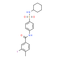 N-[4-(Cyclohexylsulfamoyl)phenyl]-3-iodo-4-methylbenzamide Structure