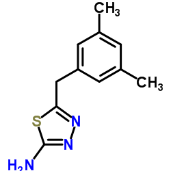 5-(3,5-Dimethylbenzyl)-1,3,4-thiadiazol-2-amine结构式