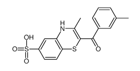3-methyl-2-(3-methylbenzoyl)-4H-1,4-benzothiazine-6-sulfonic acid Structure