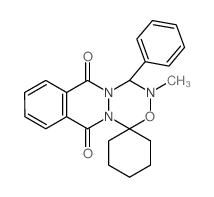 3-methyl-4-phenylspiro[4H-[1,2,4,5]oxatriazino[5,4-b]phthalazine-1,1'-cyclohexane]-6,11-dione Structure