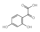 2-(2,4-dihydroxyphenyl)-2-oxo-acetic acid结构式