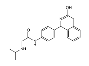 N-[4-(3-oxo-2,4-dihydro-1H-isoquinolin-1-yl)phenyl]-2-(propan-2-ylamino)acetamide结构式