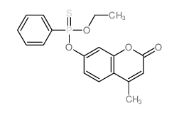 7-(ethoxy-phenyl-phosphinothioyl)oxy-4-methyl-chromen-2-one structure