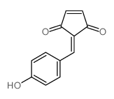 4-Cyclopentene-1,3-dione,2-[(4-hydroxyphenyl)methylene]- Structure