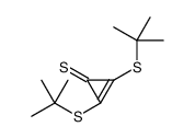 2,3-bis(tert-butylsulfanyl)cycloprop-2-ene-1-thione结构式