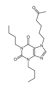 1,3-dibutyl-7-(5-oxohexyl)purine-2,6-dione Structure