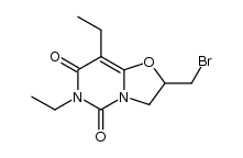 6,8-Diethyl-2-bromomethyl-tetrahydrooxazolo[3,2-c]pyrimidine-5,7(4H,6H)-dione结构式