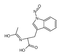 (2S)-2-acetamido-3-(1-nitrosoindol-3-yl)propanoic acid结构式