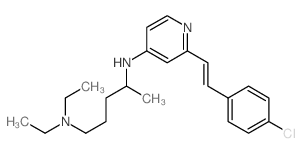 N-[2-[2-(4-chlorophenyl)ethenyl]pyridin-4-yl]-N,N-diethyl-pentane-1,4-diamine structure