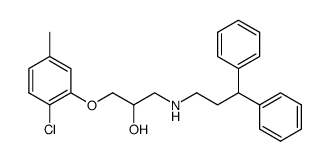 1-(3,3-Diphenylpropylamino)-3-(2-chlor-5-methylphenoxy)-2-propanol结构式